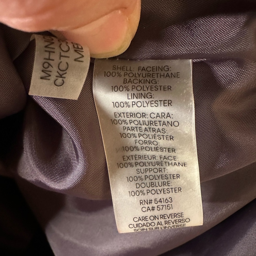 Calvin Klein Plum Faux-Leather Draped Pencil Skirt - Picture 8 of 8